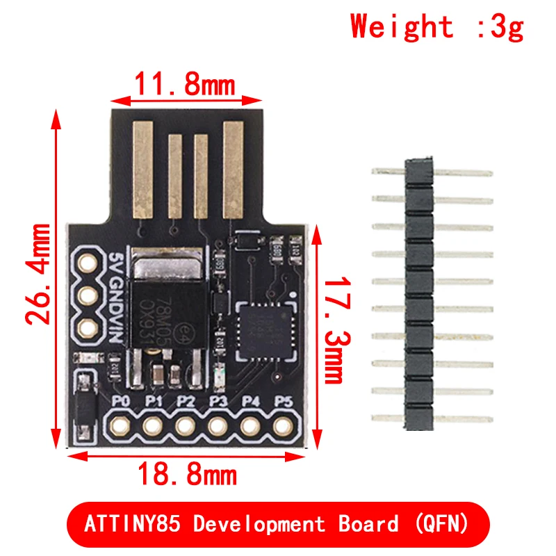 Picture 6: Digispark Kickstarter Micro Development Board ATTINY85/TINY85 Module for Arduino IIC I2C USB