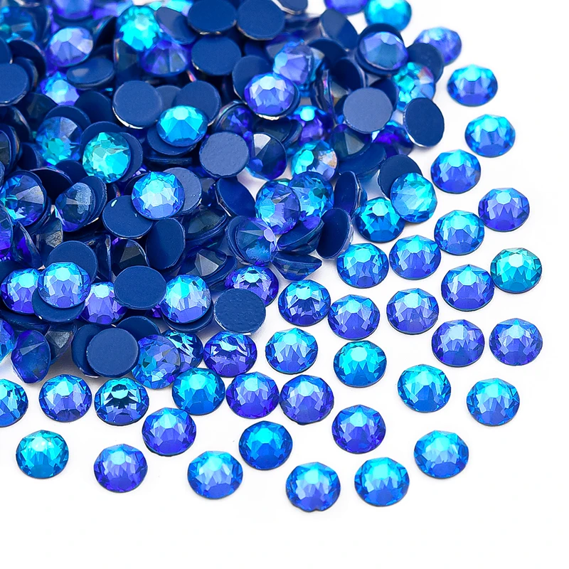 Billow Großhandel 2088 Glitzer-Saphirglas, 16 Schnitte, nicht Hotfix-Strasssteine, zum Aufkleben, für DIY-Nagelkunst-Dekorationen – Detail 15