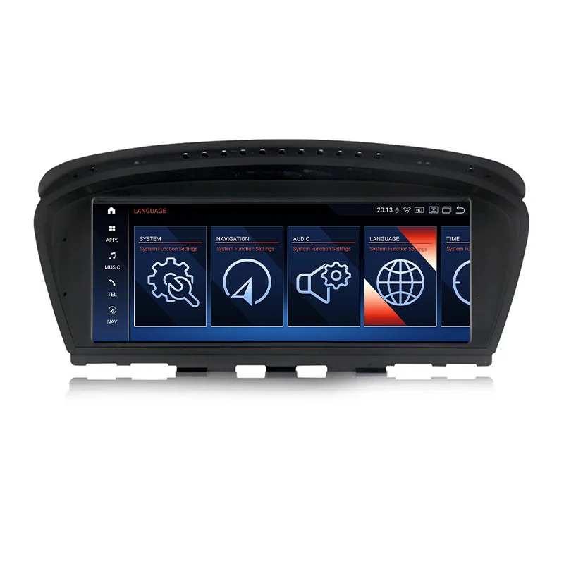 DMDNAVI Android 15 System AndroidAuto für BMW 3er 5er Serie E60 E61 E63 E90 E91 E92 2009-2010 CIC System Carplay Auto Multimedia Radio Player 8,8 Zoll 4G BT Qualcomm Snapdragon 665 Chip DSP