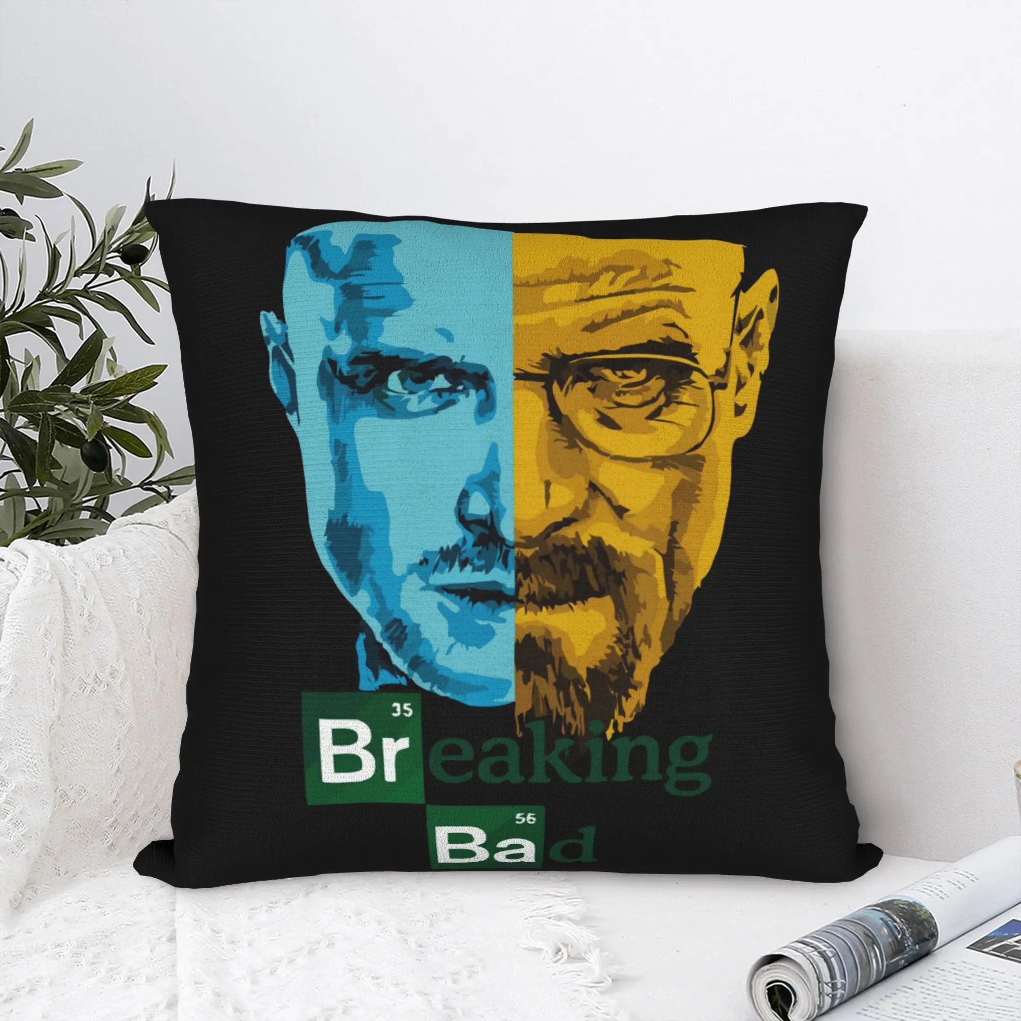 Breaking Bad Heisenberg Square Pillowcases Polyester Living Room Walter White Cushion Case Creative Decor Pillow Cover 40*40