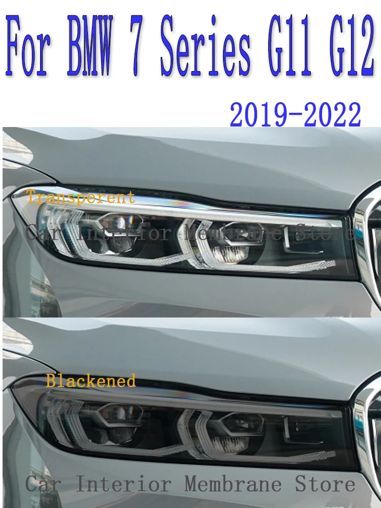 

For BMW 7 Series G11 G12 2019-2022Car Exterior Headlight Anti-scratch Front Lamp Tint TPU Protective Film Cover Repair Accessori