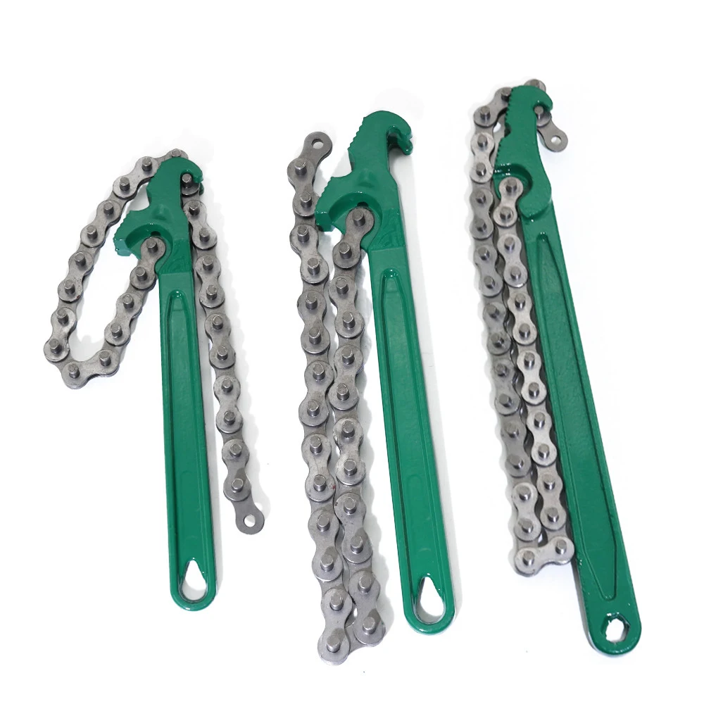 Imagem -02 - Catraca Universal de Aço de Alto Carbono Chave de Corrente para Filtros de Óleo Corrente Dupla Chave Chave de Caixa do Motor Ferramentas de Remoção de Mão 190 mm