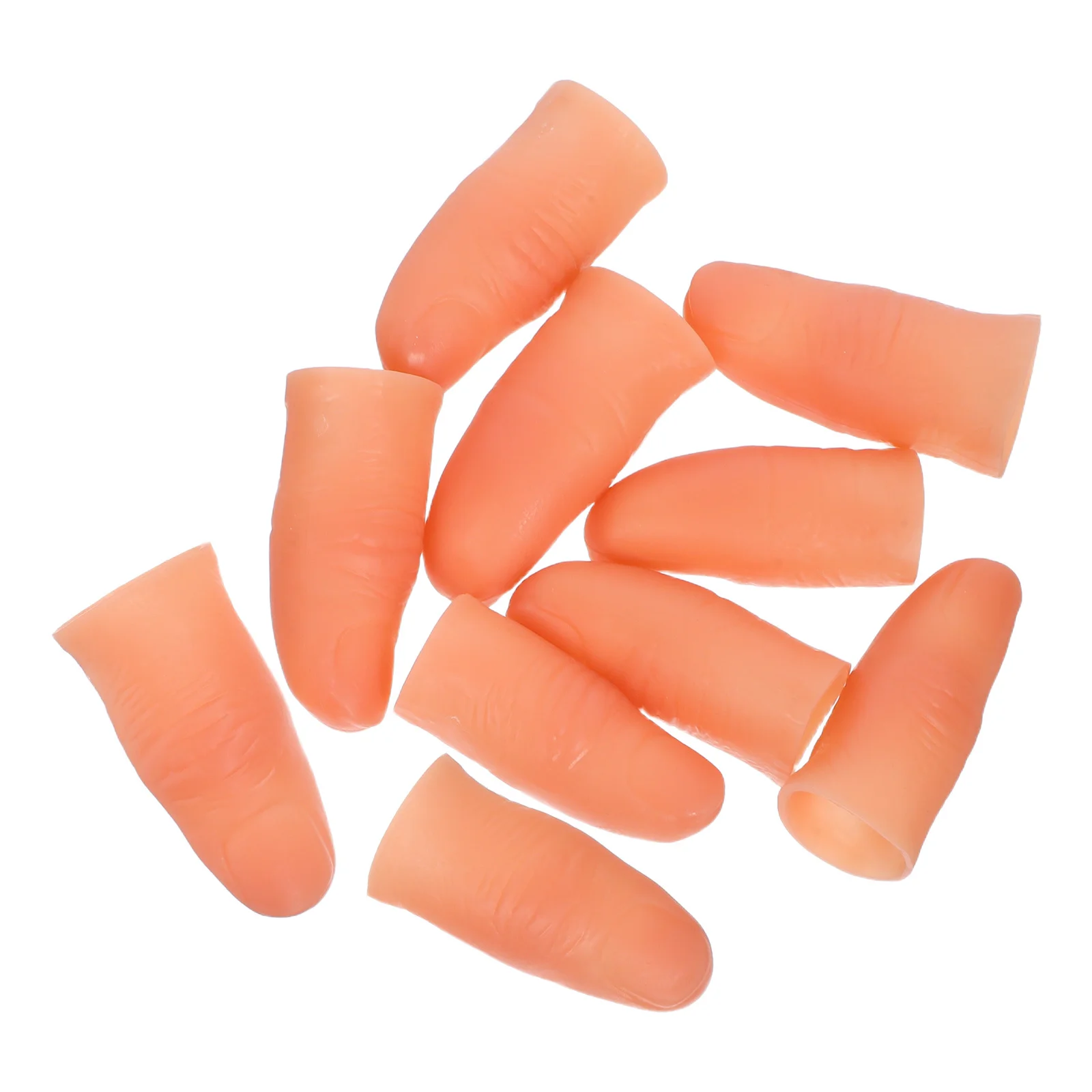 

10pcs Fake Finger Props Plastic Thumb Tips Realistic Simulation For Tricks Stage Performance Prank Novelty Trick Props