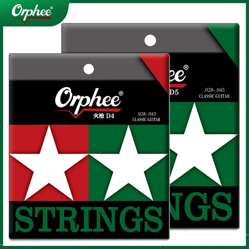 

Orphee Classic Guitar String Nylon Silver Plated Copper Wound Wire Normal/Hard Tension Anti Rust Guitar Parts & Accessories