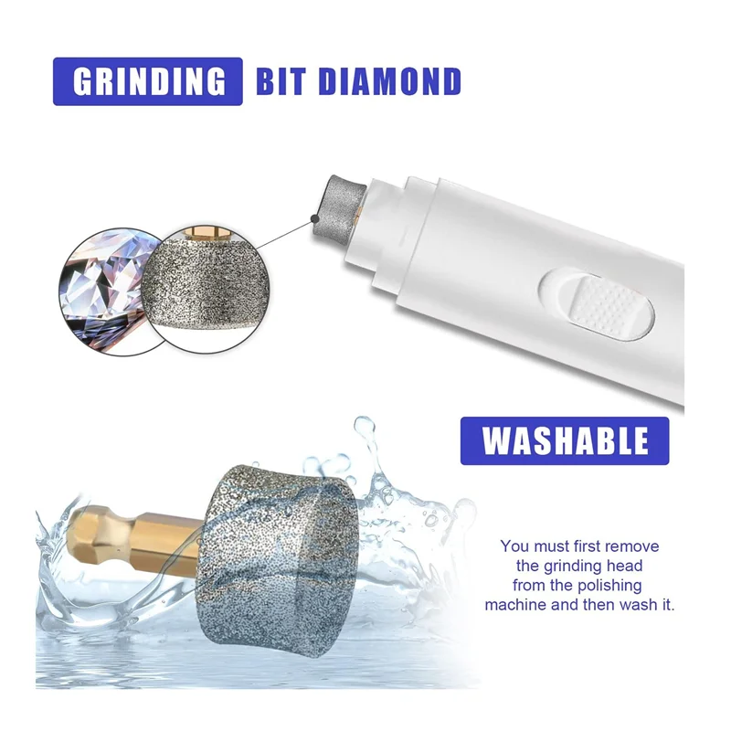 Têtes de rechange pour broyeur à ongles pour chien, A47F-4Pcs, compatibles avec Casfuy, pointes en diamant, foret, roues de rechange pour ongles d'animaux de compagnie, coupe-ongles