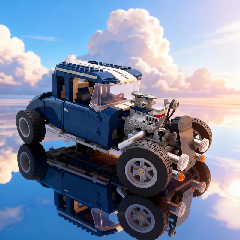 

NEW 737PCS MOC Creative Model Classic Pickup Deuce Hot Rod Building Blocks Collectible Display DIY Bricks Gift Decoration Home