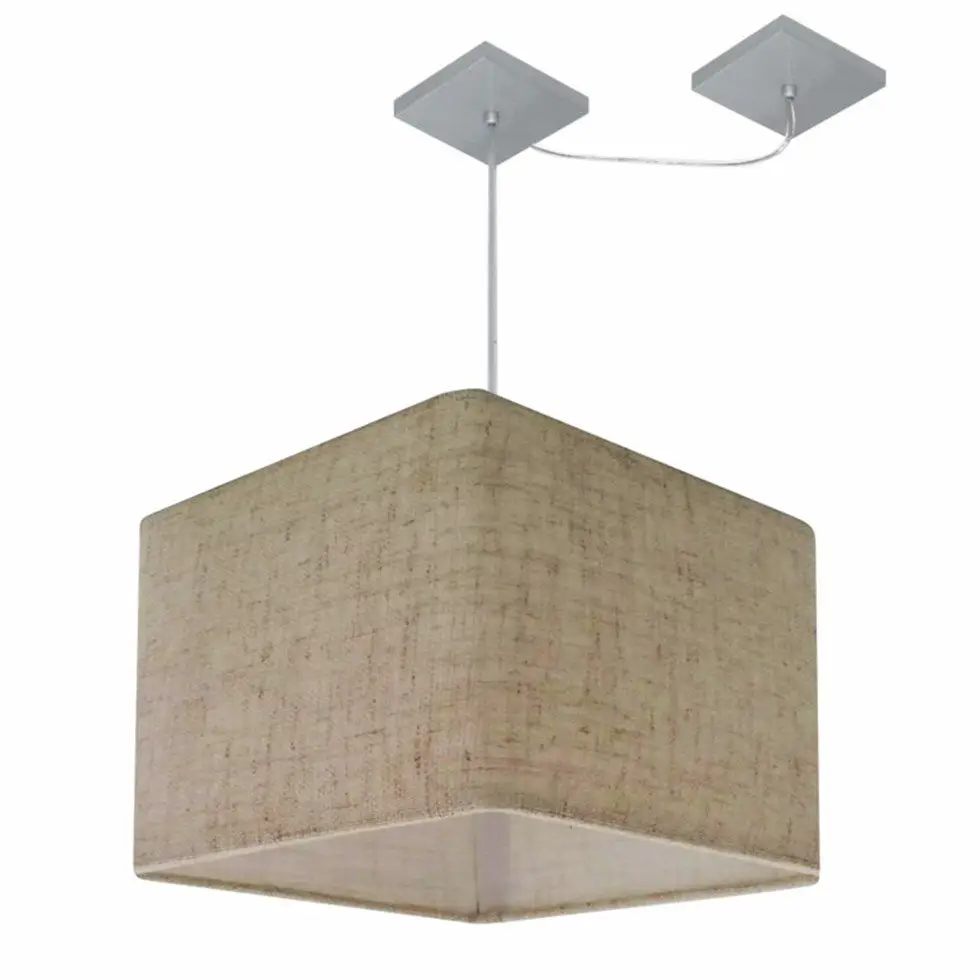 MJ-4268 Beige Square Pendant With Russian Deviation For Dining and Being Table