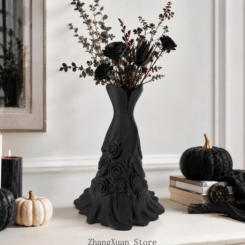 Dekorative Gothic-Brautkleid-Vasen für Trockenblumen und Halloween-Party-Styling 3XUF – Detail 9