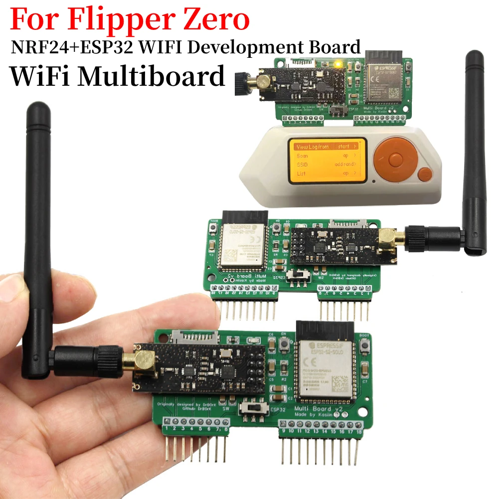 For Flipper Zero WiFi Multiboard NRF24+ESP32 Development Board Demo Board GPIO CC1101 Mouse Module For Flipper Zero Modification