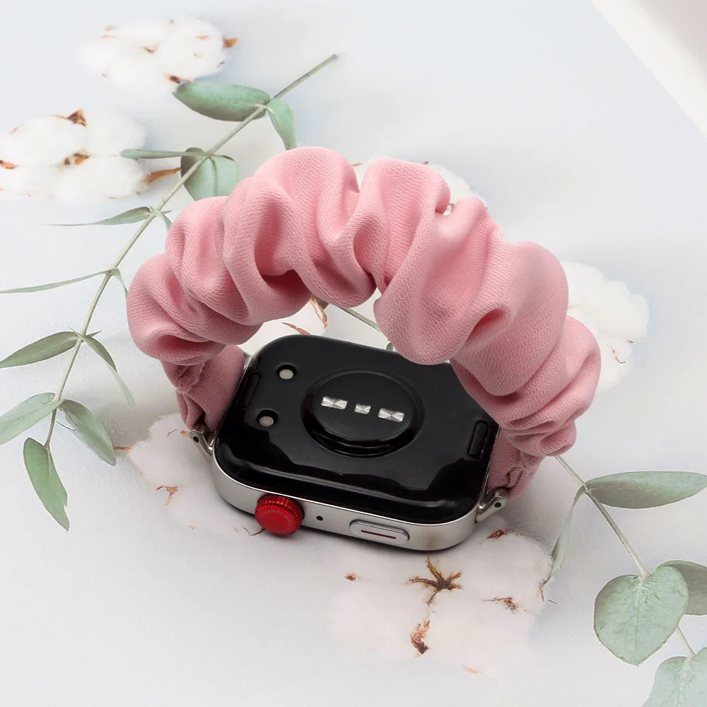 Cinturino in tessuto rosa per Huawei Watch Fit 3/ Fit 4 Pro/ Fit4 Band Smartwatch Bracciale elastico Scrunchie di ricambio per donna