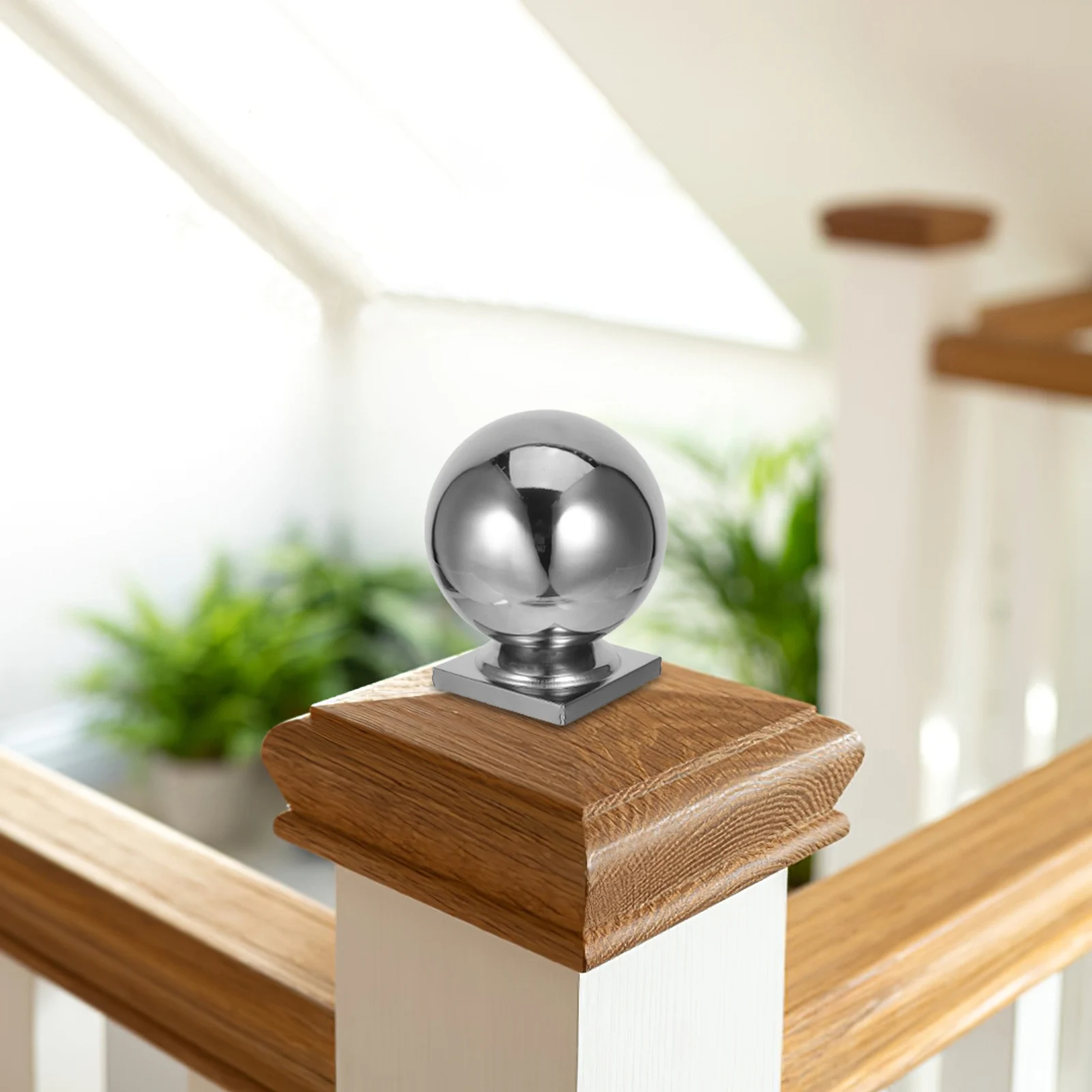 

Stainless Steel Ball Guardrail Post Cover Cap Durable Hand Railing End Cap For Fences Gates Railings Replacement Fence