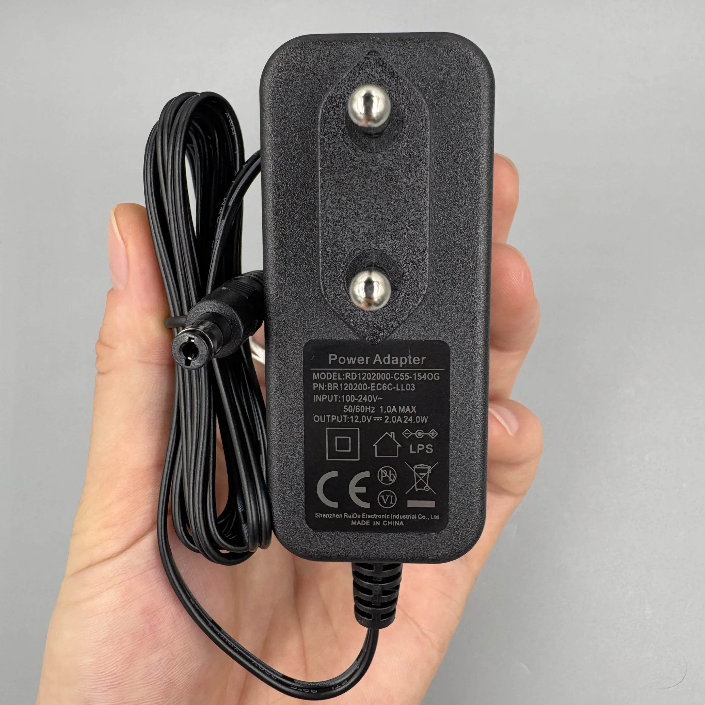 Adaptateur secteur 12V2A Ruide norme européenne DC5.5x2.1mm RD1202000-C55-154OG