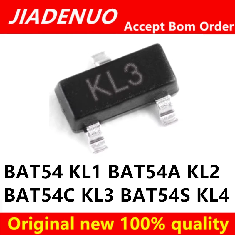 (100 Pezzi) 100% Nuovo BAT54 KL1 BAT54A KL2 BAT54C KL3 BAT54S KL4 Sot23-3