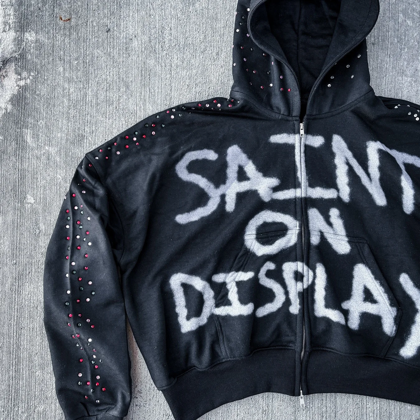 New Trend Retro Letter Printed Zipper Hoodie Men's Y2K Harajuku Hip Hop Gothic Fashion Couple Sportswear High Street Women Wear