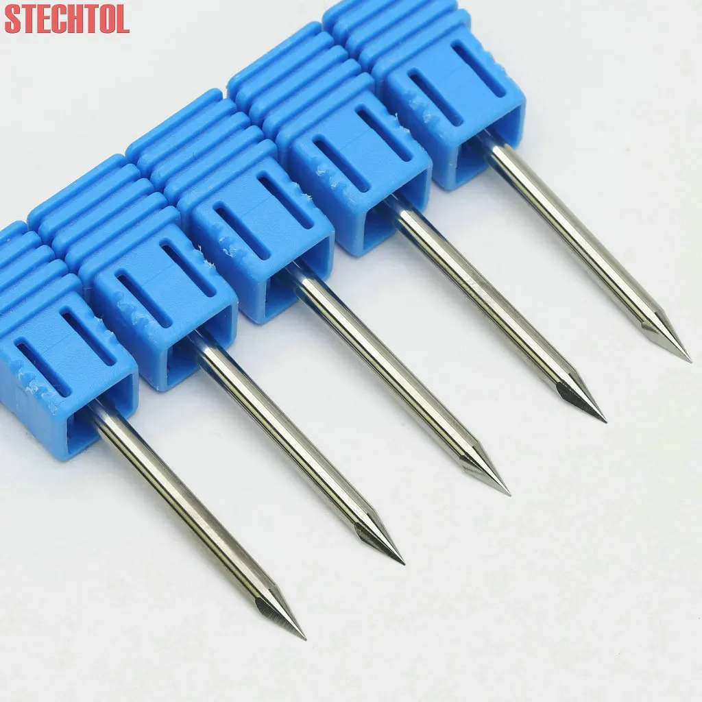 3.175 มม.V-Shape ทังสเตนคาร์ไบด์แกะสลักเครื่องมือ CNC Router เครื่องตัดโลหะ End Mills แกะสลักบิตสําหรับอลูมิเนียมทองแดงไม้เนื้อแข็ง