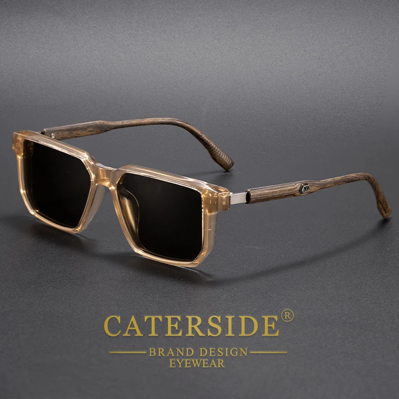 

CATERSIDE Ретро-солнцезащитные очки для мужчин с поляризацией, многоугольный дизайн, защитные солнцезащитные очки с металлическим декором, женские очки для вождения и путешествий