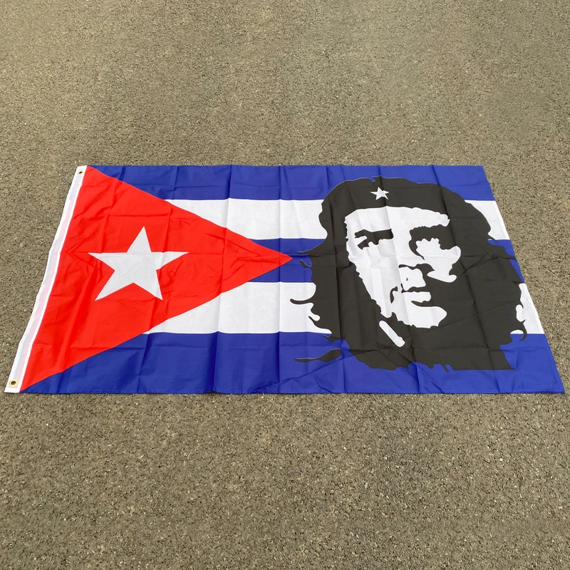 aerlxembrae 3x5ft Polyester cuba Flag    cuba revolution hero EI CHE Ernesto Guevara Flag