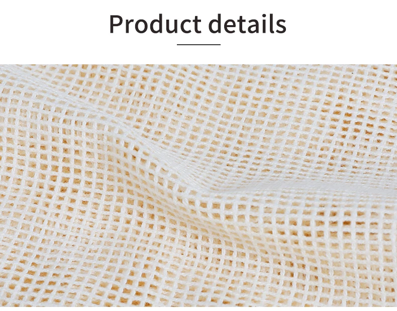 Reusable Cotton Mesh Produce Bags with Drawstring Organic Cotton Durable Washable with Grocery Shopping Bags Produce Mesh Bags S13515294d8d649da8e2cb17862302334y