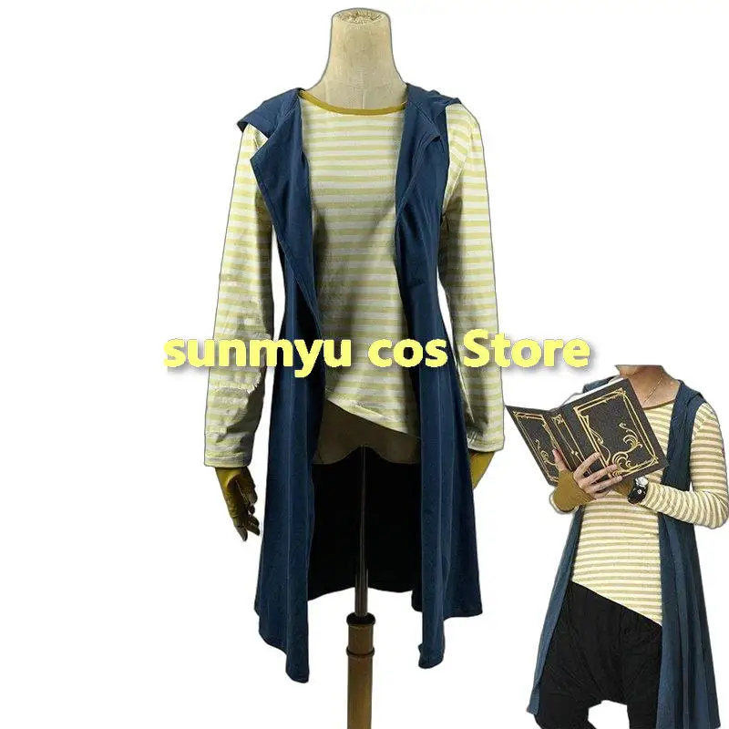 Disfraz de Kamen W Philip, talla personalizada, camisa a rayas amarillas, chaleco azul marino