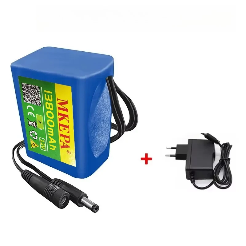 18650 3S2P 12 فولت 13800 مللي أمبير بطارية ليثيوم أيون تيار مستمر 12.6 فولت 13.8 أمبير CCTV قابلة للشحن ، بطارية بديلة لشاشة الكاميرا + شاحن