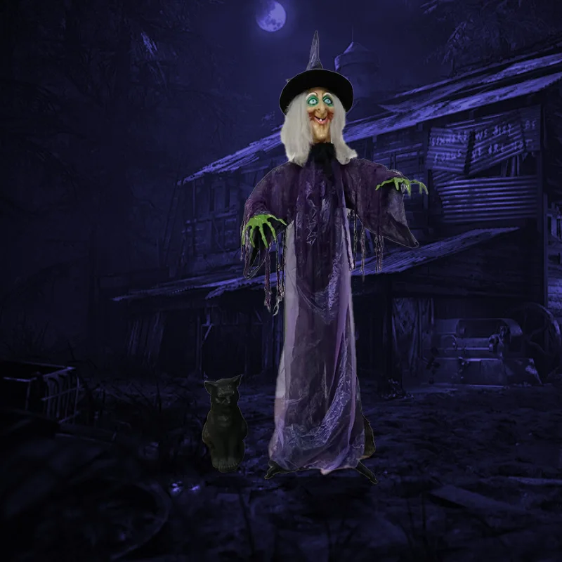 

Halloween Electric Swinging Witch Props Halloween Haunted House Ornament Bar Toys Horror Toys