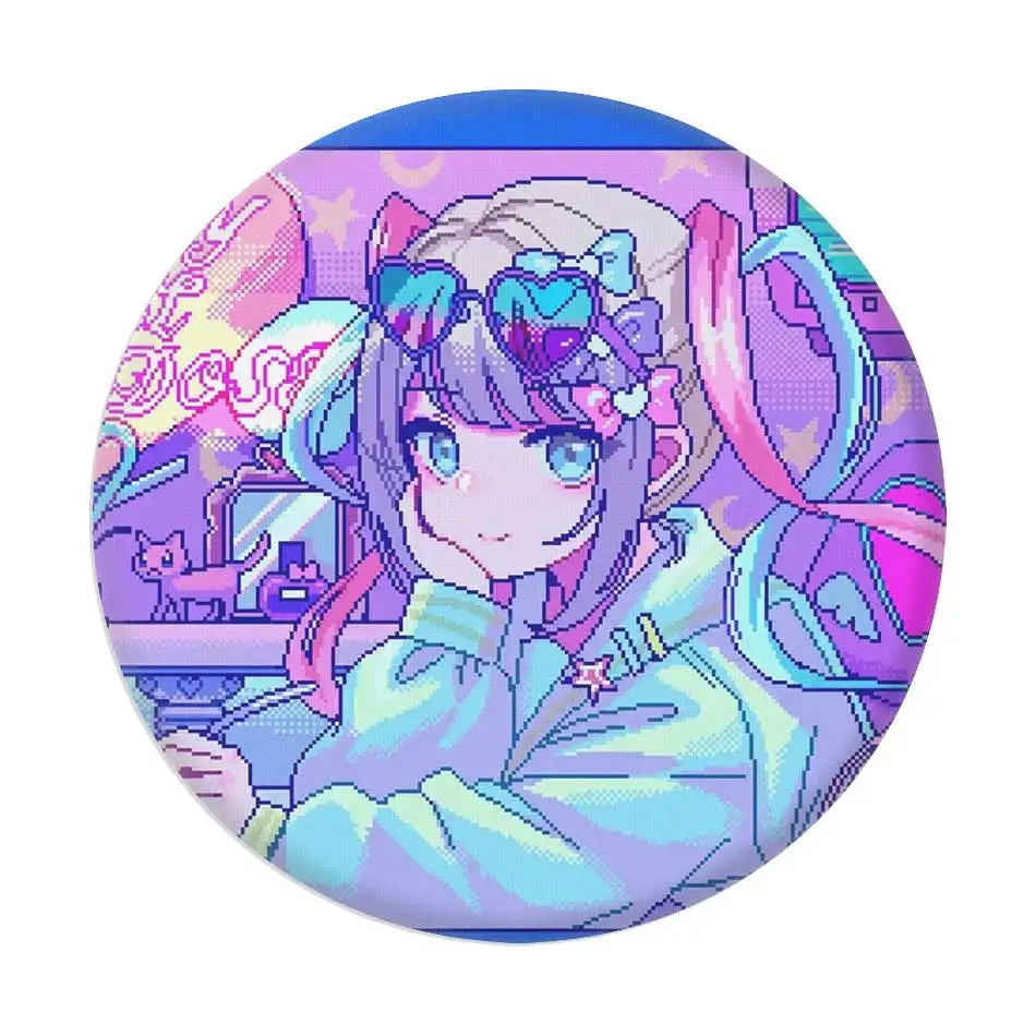 58mm Cartoon Needy Girl Overdose Round Badge Cute Girls KAngel Ame-Chan Button Pin Gothic Brooch Ita Bag Decor Round Button Gift
