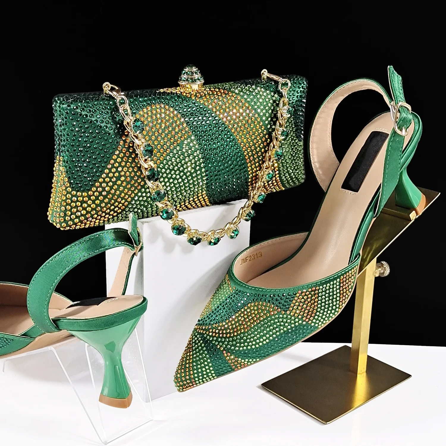 

Новейший модный комплект: женские сандалии и сумка в едином стиле, нигерийский дизайн, туфли на высоком каблуке и сумка для вечерних мероприятий.