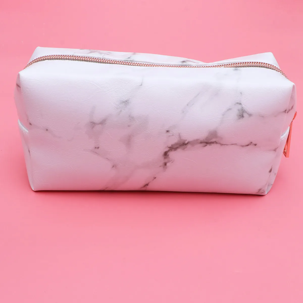 Marble Vein Design Compact Lightweight Makeup Bag Large Capacity Organizer for Travel Vacation Business Trip Outdoor