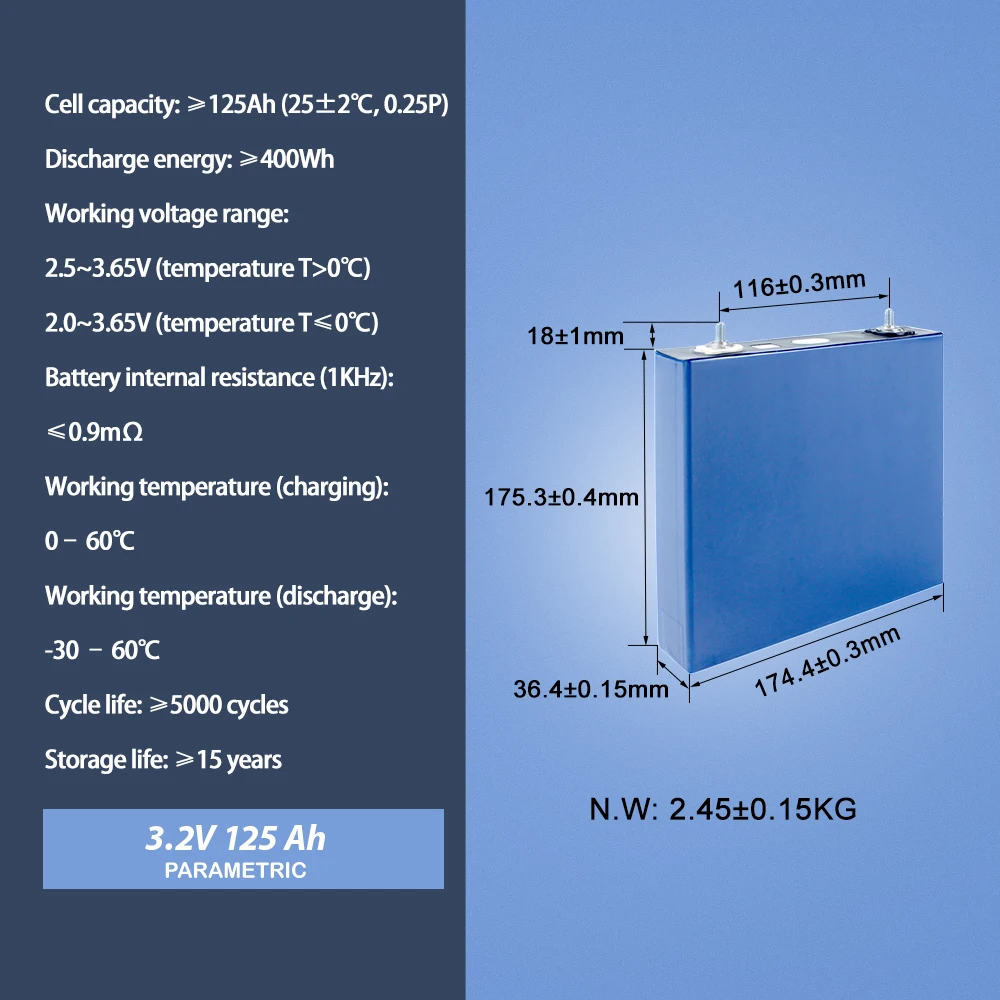 Imagem -03 - Hakadi-baterias Prismáticas da Calb Ciclo Profundo Armazenamento Solar Faça Você Mesmo do Enery Categoria Original a 3.2v 100ah 125ah 163ah 230ah 280ah Lifepo4