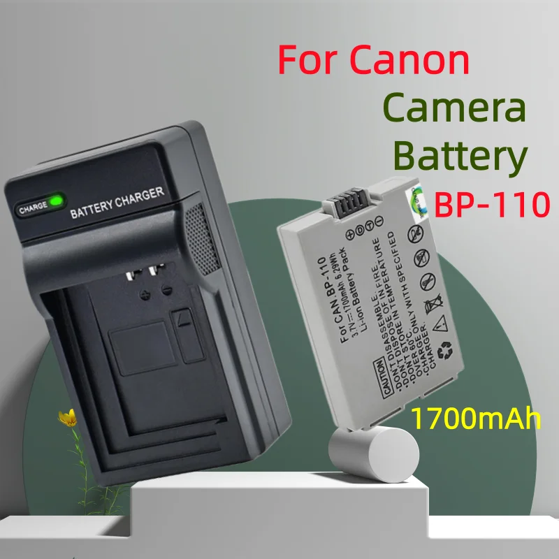 Batería recargable de iones de litio BP-110 BP 110 de 1700 mAh o cargador para cámara Canon LEGRIA HF R26 R28 R206 R27 R205 R206 R21 R20 R200