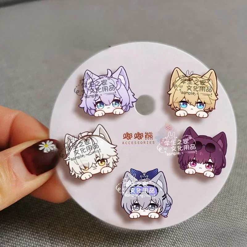 

Anime Honkai: Star Rail Kafka Silver Wolf Jing Yuan Bailu Gepard Cosplay Cute Brooch Backpack Decoration Pendant Badge Xmas Gift