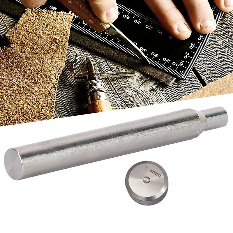 Rivet Punch, Stainless Steel Double‑Sided Flat Fixing Setting Tool, For Double‑Sleeve Rivet Installation