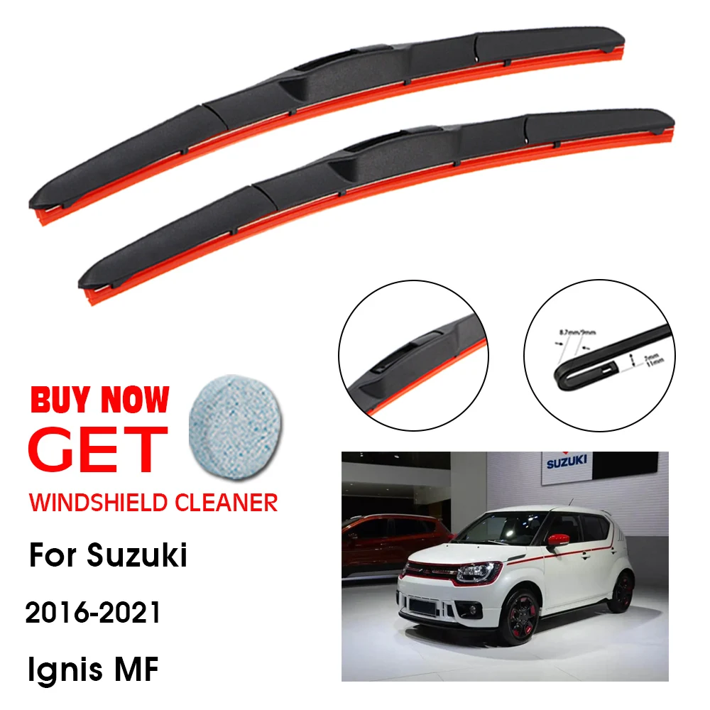 

Car Wiper For Suzuki Ignis MF 21"+18" 2016-2021 Front Window Washer Windscreen Windshield Silica Gel Wiper Blades Accessorie