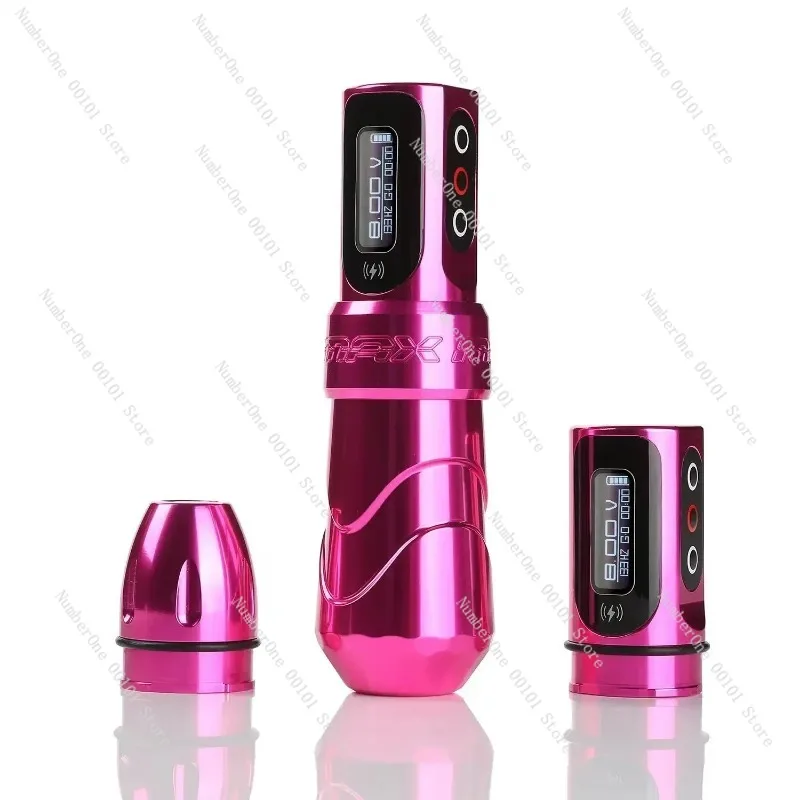 New 2 Battery Flux max Tattoo Machine Powerful Coreless Motor Lithium Battery LED Display for Permanent MakeUp Tattoo Artist