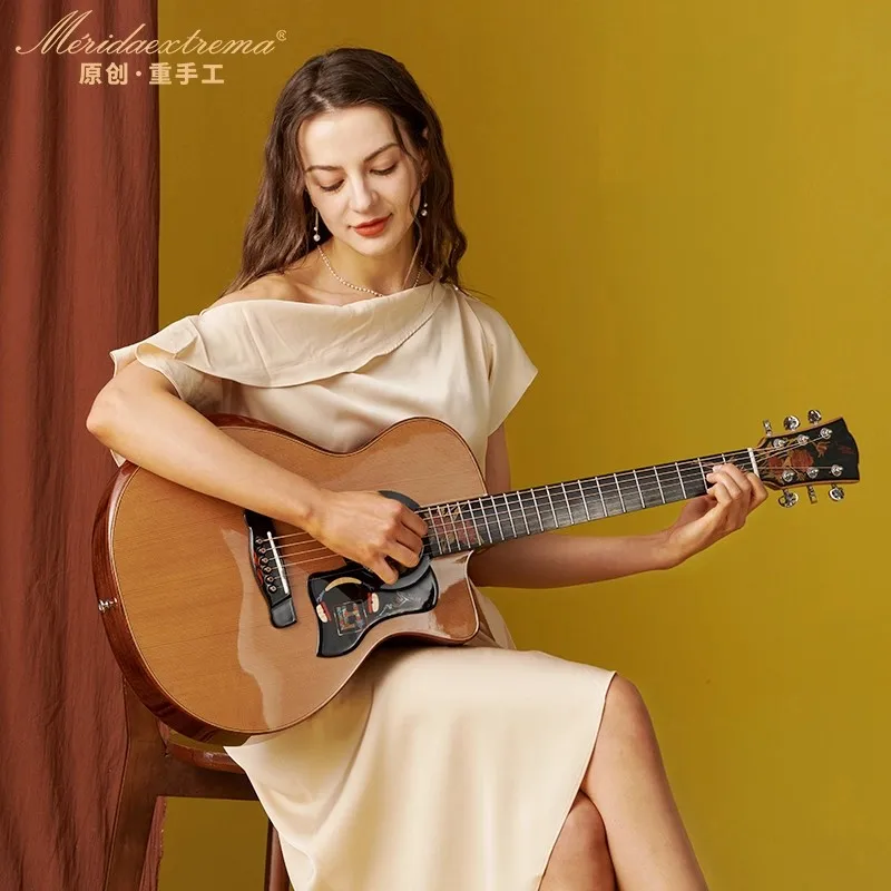 

Merida Guitar Solid Wood Folk Guitar With Bag