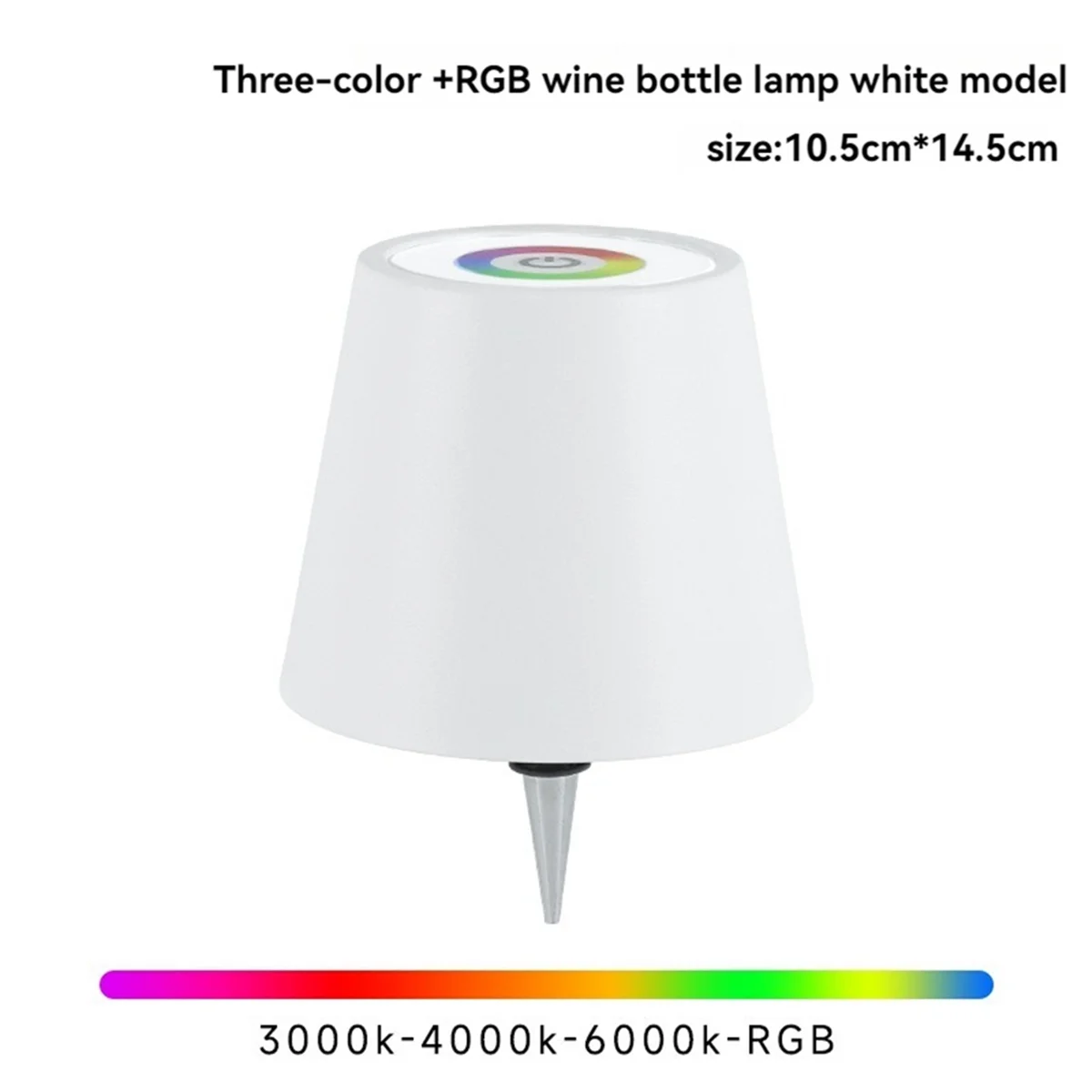 B50C Wireless Bottle Lamp RGB Modes & 3 Color Stepless Dimming Bottle Lamp Shade Rechargeable Bottle Lights for Bars A