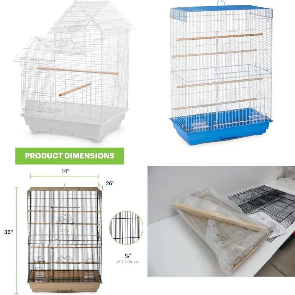 قفص الطيور الكبير من كوكاتيل رانش هاوس - 19.75 لتر × 14.75 عرض × 28 ارتفاع