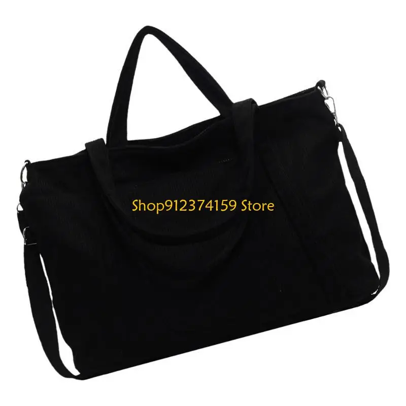 

G5AE Large Capacity Crossbody Bag for Women Trend Shoulder Bag Top Handle Bag Corduroy Bag for Travel Everyday