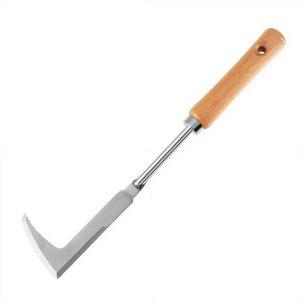 

Инструмент для прополки из нержавеющей стали, L-образный многофункциональный садовый ручной инструмент, используемый для удаления сорняков с дворов, террас и дорожек.