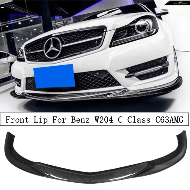 

Real Carbon Fiber Front Lip For Mercedes Benz W204 C Class C63 2-Door Coupe 4-Door Sedan 2011-2014 High Quality Diffuser Spoiler