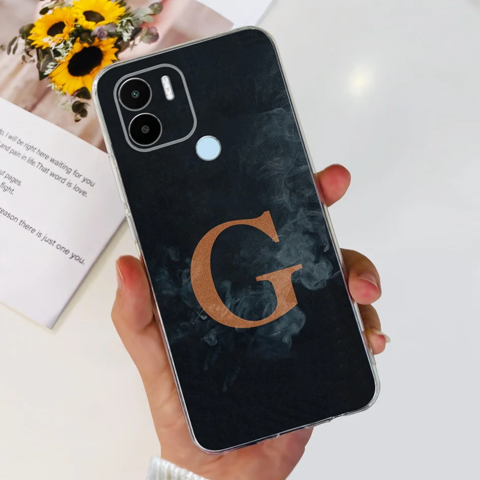 For Redmi A1 Plus Case For Xiaomi Redmi A2 Plus Phone Cases Cute ABC Letters Silicone Clear Fundas For Xiaomi Poco C50 C51 Cover