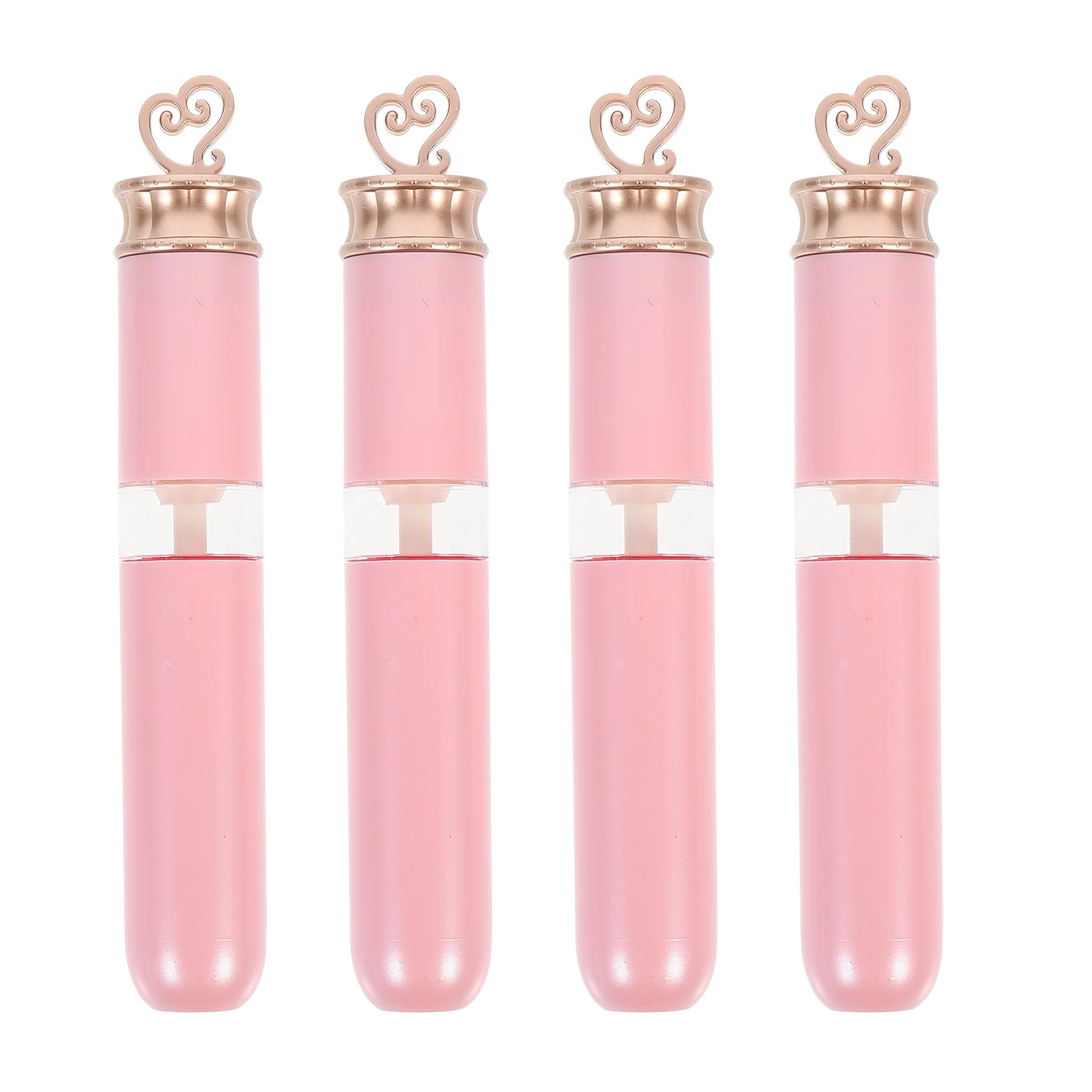 

4pcs Lip Gloss Container Empty Bottles Refillable Empty Bottles Small Lipstick DIY ABS Material Lightweight Practical Use