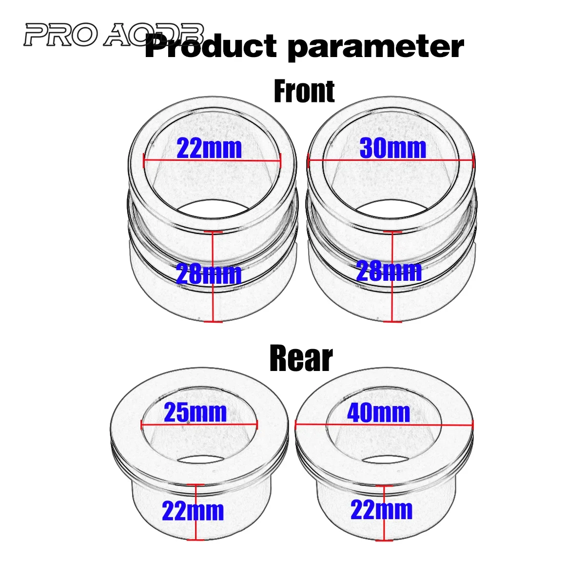 For RMZ250 2007-2019 RMZ450 2005-2019 RMX450Z 2010-2017 RM Z250 Z450 RMX 450Z 250 450 Motorcycle CNC Front Rear Wheel Hub Spacer