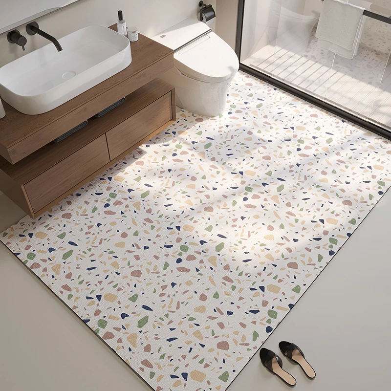 Rutschfeste Bodenmatte für das Badezimmer, Kieselalgenschlammtoilette, WC-Vollbodenmatte, waschbare, schmutzabweisende, saugfähige Matte für das Badezimmer