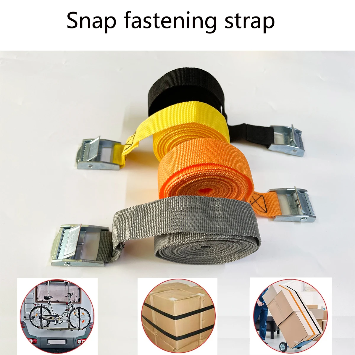 

2.5cm wild Strong Ratchet Belt Car Tension Rope Tie down Strap Luggage Bag Cargo Lashing Strap for Truck Motorcycle Bike Boat