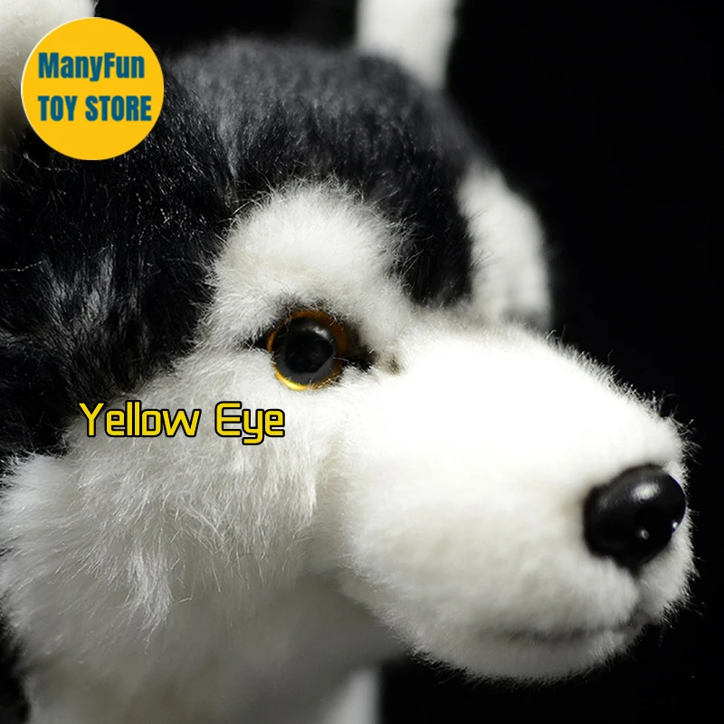 Odd Eyes Husky Dog Plush Toy High Fidelity Eskimo Dog Plushie Dogs Peluche Lifelike Stuffed Animals Simulation Doll Kawai Toys