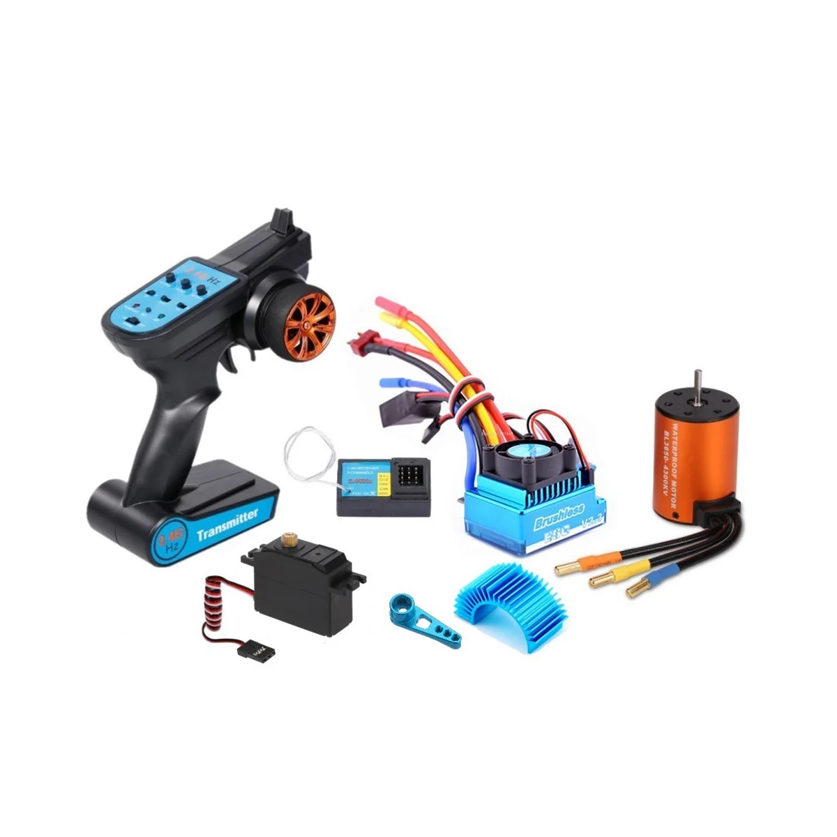 Brushless Upgrades Kit Motor ESC Receiver Transmitter Servo Set for WLtoys 12428 12423 FY-03 1/12 RC Car Upgrade Parts