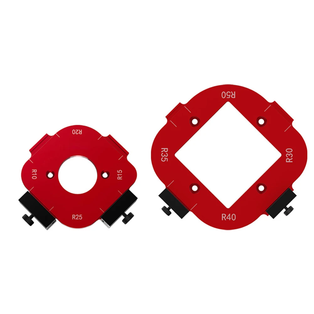Radius Jig Router Templates Aluminum Alloy R10-R50 Chamfer Positioning Tools For Woodworking Board Cutting Auxiliary Molds