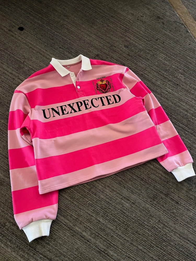 

2025 autumn and winter color collision creative design embroidery high-end pattern unisex street casual polo collar pullover hoo