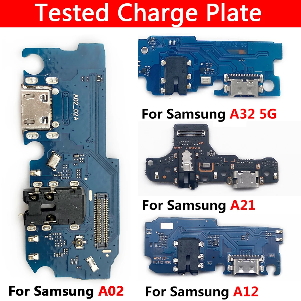 10Pcs/Lot,  Charging Board Flex Cable For Samsung A02 A02S A12 A21 A22 A32 4G 5G USB Charging Connector Dock Board Flex Cable